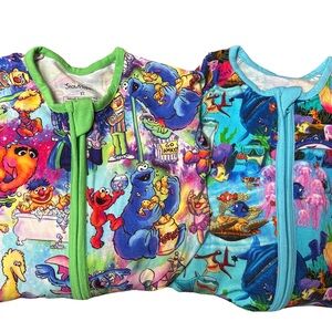 Showstoppers Bamboo Onesies 3T Sesame Street and Lilo & Stitch Print
